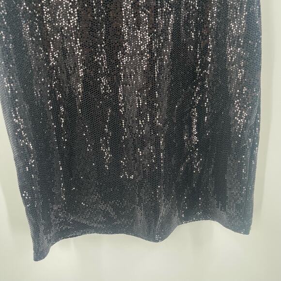 TASH + SOPHIE Dress Size Medium NWT Black Sequin Holiday New Years Sleeveless - Picture 2 of 8